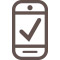 Icon of phone representing card controls